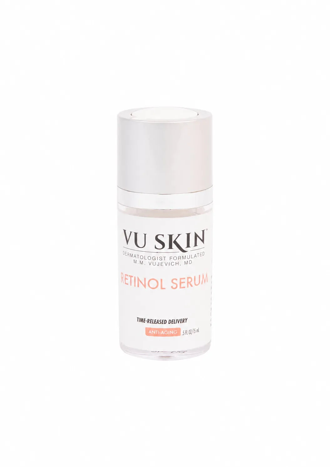 Vu Retinol Serum bottle with white cap - Vu Skin System
