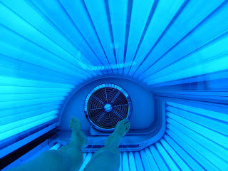 Person In Tanning Bed - Vu Skin System